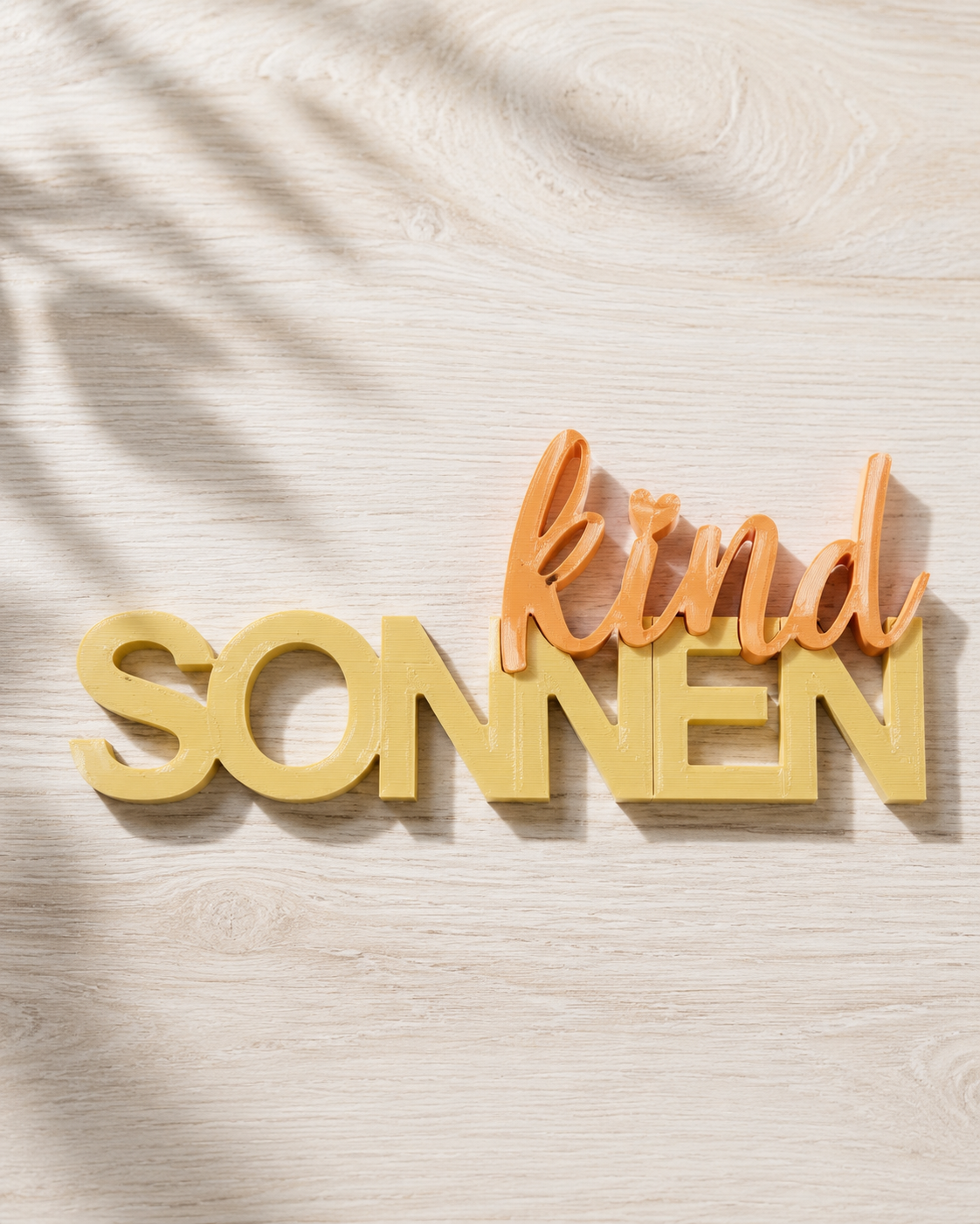 Sonnenkind – 3D-Schriftzug als Geschenk & Sommerdeko